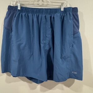 Mens Fit2Run Running Shorts Built In Brief Blue Size 2XL